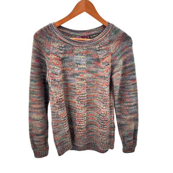 prAna Multicolor Rainbow Knit Crewneck Pullover Sweater // S - Picture 1 of 9